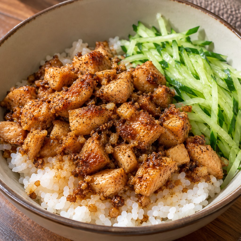 孜然鸡盖饭 Cumin Chicken Rice Bowl